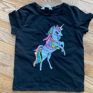 H&M girls black t-shirt 8-10 years